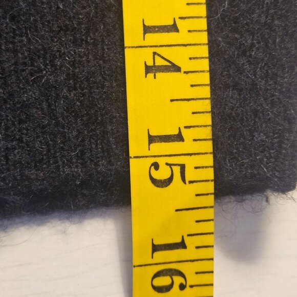 J.Crew Women Fuzzy Cropped Alpaca Wool Black Cardigan S Dark Academia Old Money - Picture 13 of 14